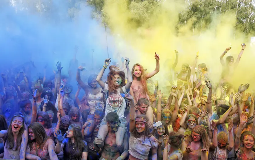 Kiev'de Holi Festivali 32