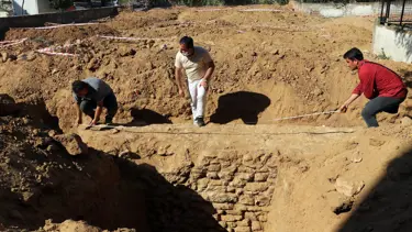 Aydın'da 1600 yıllık sur duvarı bulundu