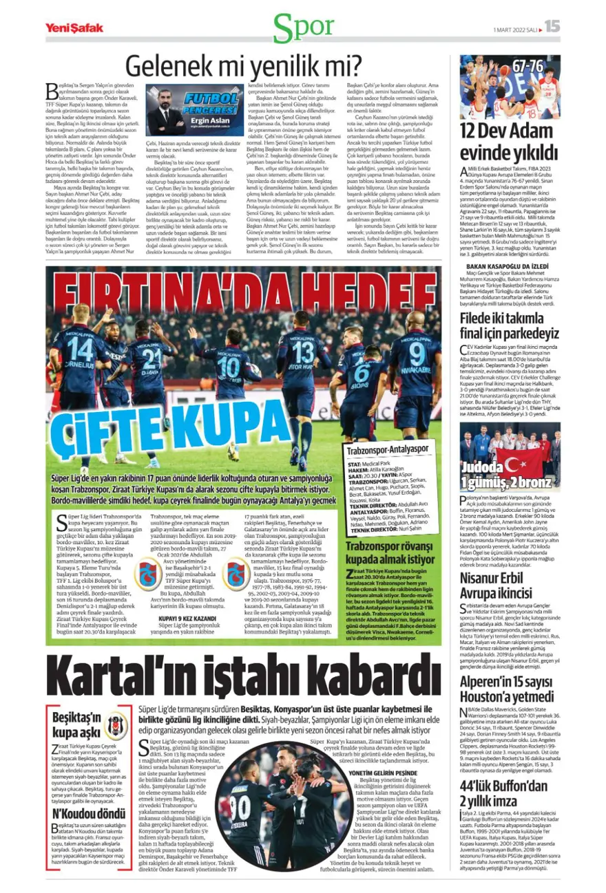Günün spor manşetleri (1 Mart 2022) 18