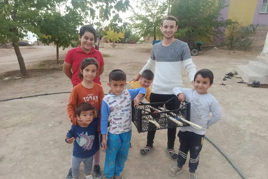 Meyve kasasından langırt, cevizden top 8 Meyve kasasından langırt, cevizden top 8