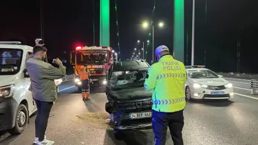 FSM Köprüsü'nde kaza: 2 polis yaralı