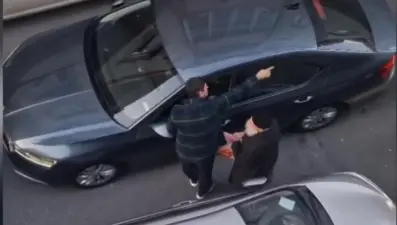 Otomobiliyle ters yöne girip "polisim" diyerek tehdit etti