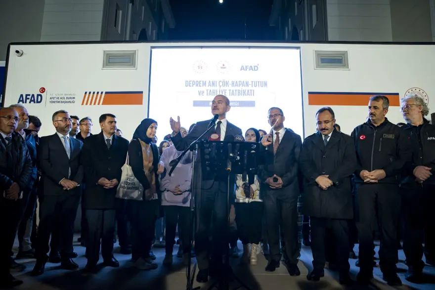 KYK yurtlarında eş zamanlı deprem tatbikatı 1