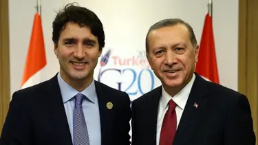 Cumhurbaşkanı Erdoğan, Kanada Başbakanı Trudeau ile görüştü