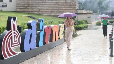 Edirne’de yaz yağmuru sürprizi