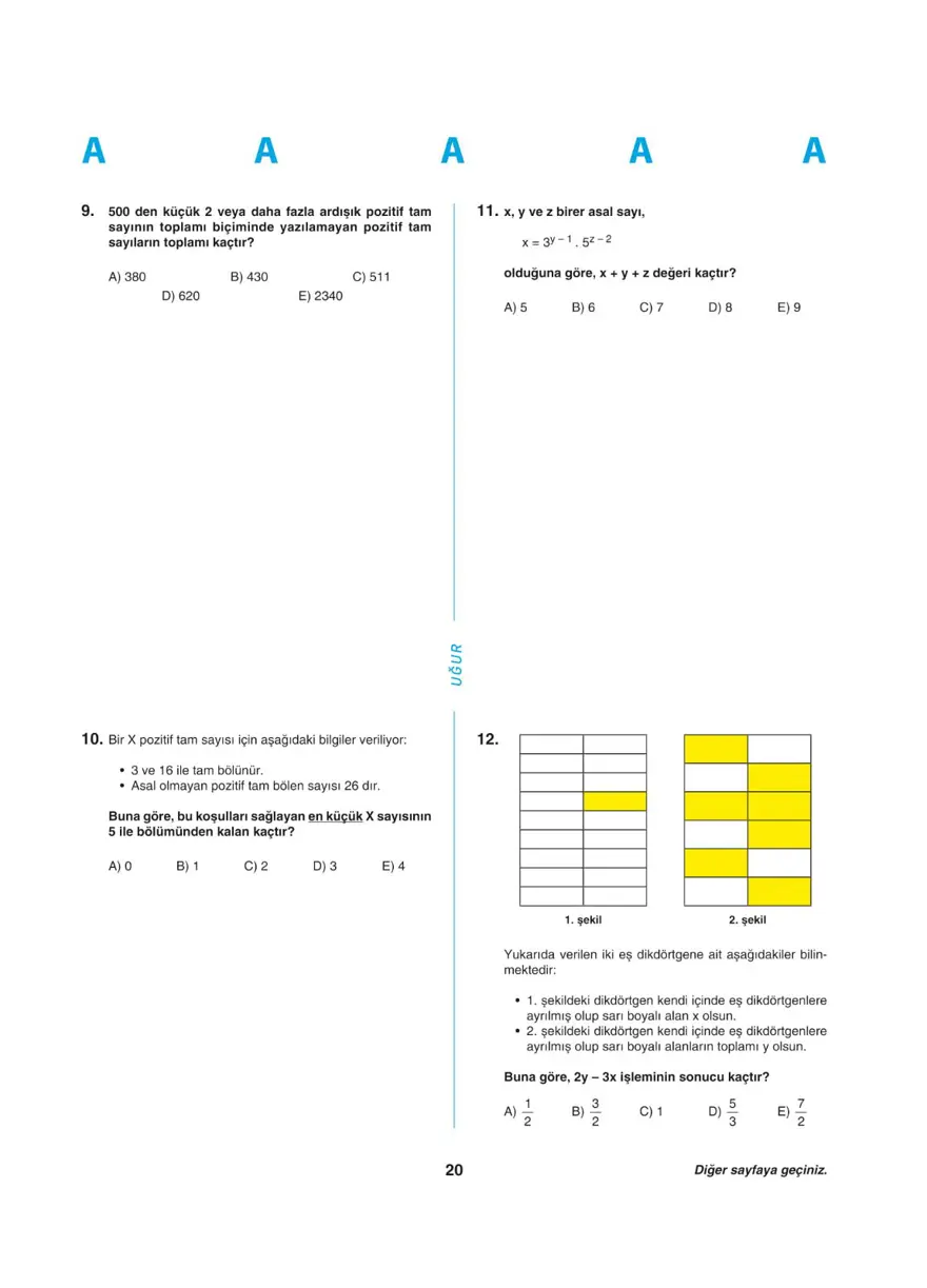 YKS - TYT deneme sınavı 19