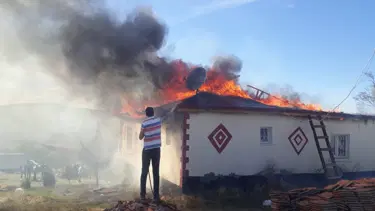 Konya'da ev yangını
