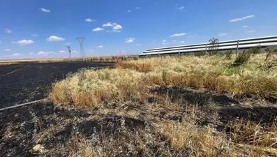 Kulu'da buğday tarlası yandı