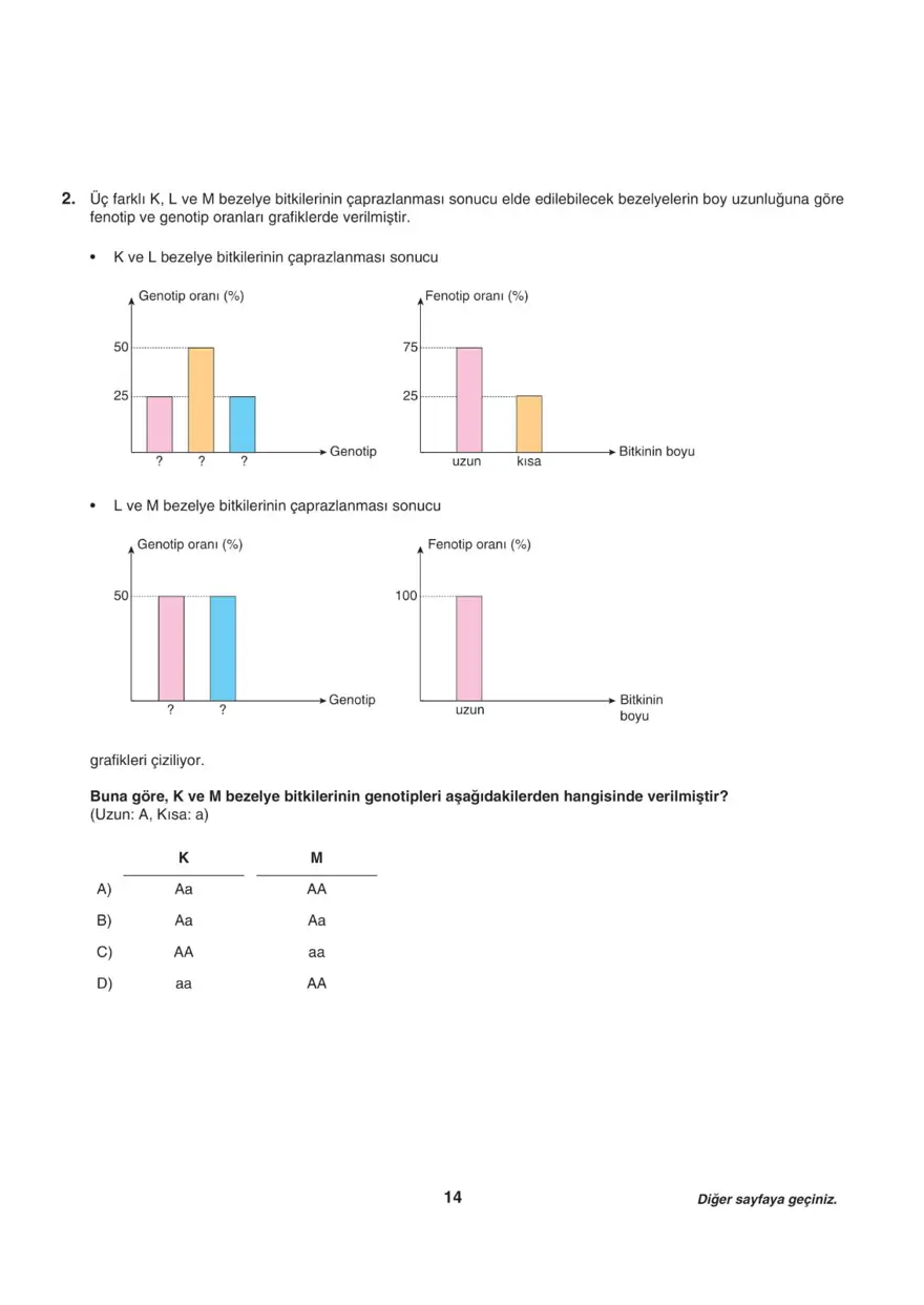 Uğur Okulları LGS-1 sayısal deneme sınavı 13