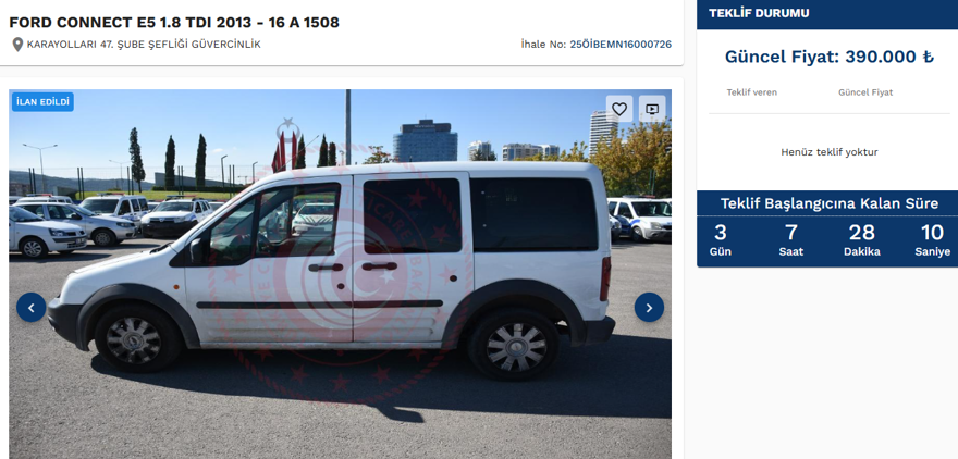 Kamu araçları 250 bin liraya satışta: Kamu araçları satış ihalesine nasıl girilir? (E-İhale giriş ekranı) 19