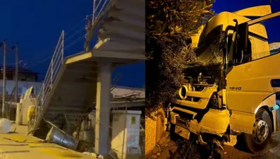 Tır şoförü uyudu, ortalık savaş alanına döndü