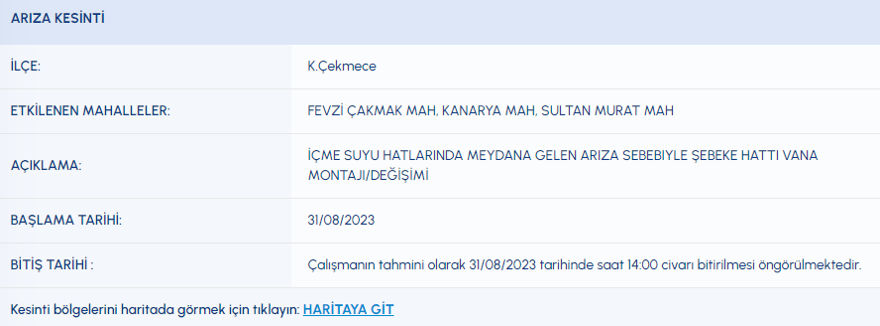 İstanbul'un 6 ilçesinde su kesintisi: Sular ne zaman gelecek? (31 Ağustos İSKİ su kesintisi listesi) 2