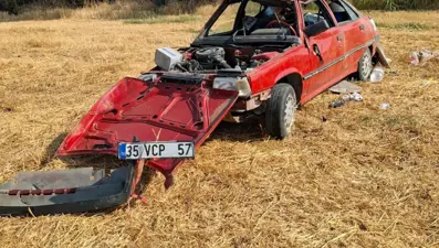 Otomobil tarlaya yuvarlandı: 1 ölü