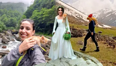 'Kedili kız' kedisini her yerde omzunda gezdiriyor