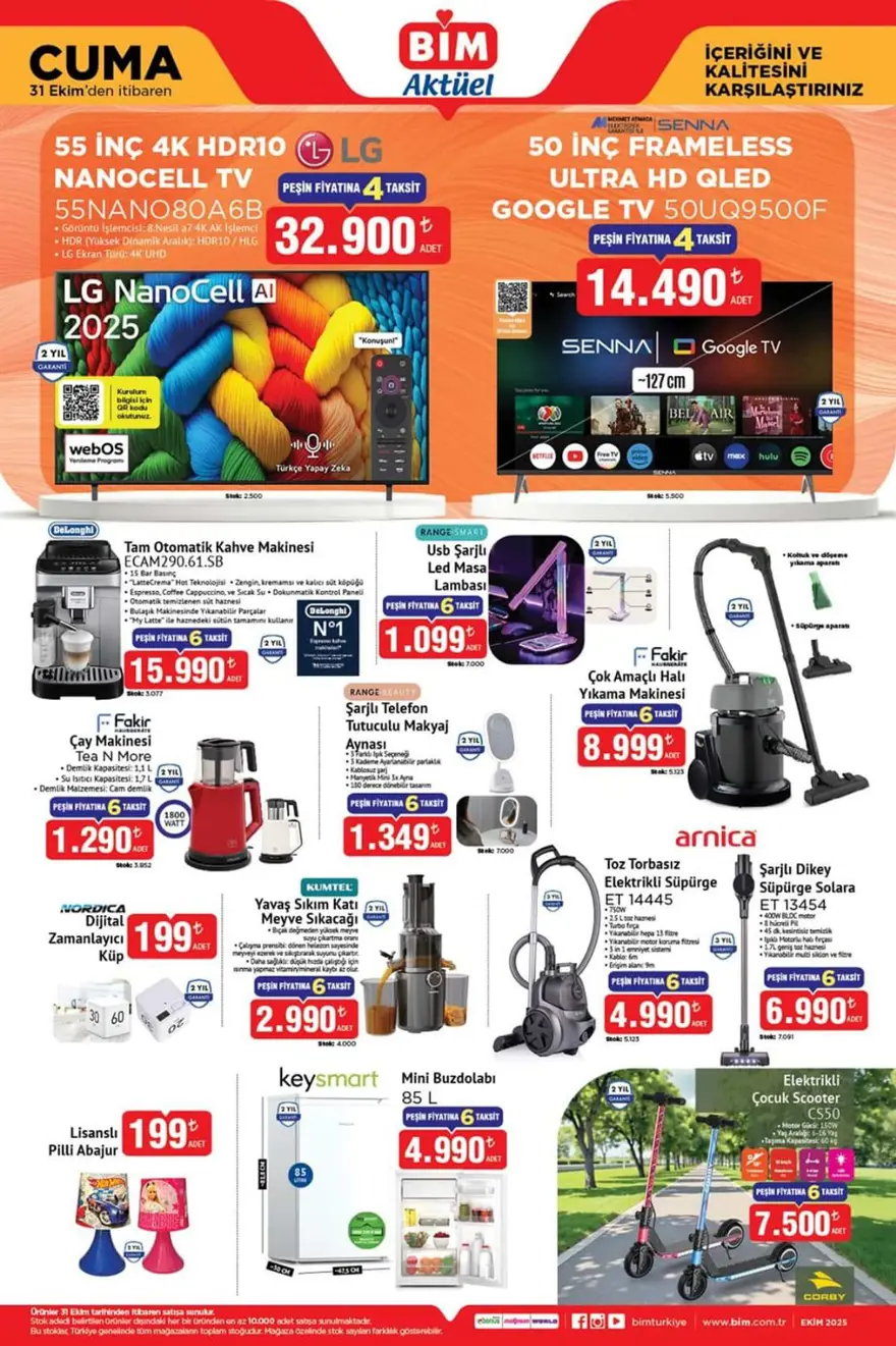 BİM 31 EKİM AKTÜEL ÜRÜNLER KATALOĞU 1