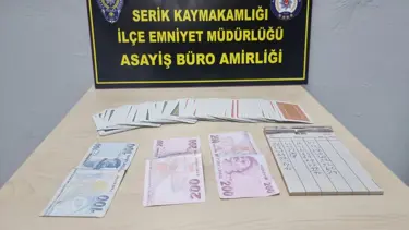 Antalya'da kumar ve tombala operasyonu