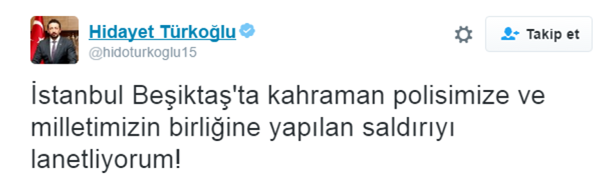 Beşiktaş'taki terör saldırısına spor dünyasından tepkiler 9