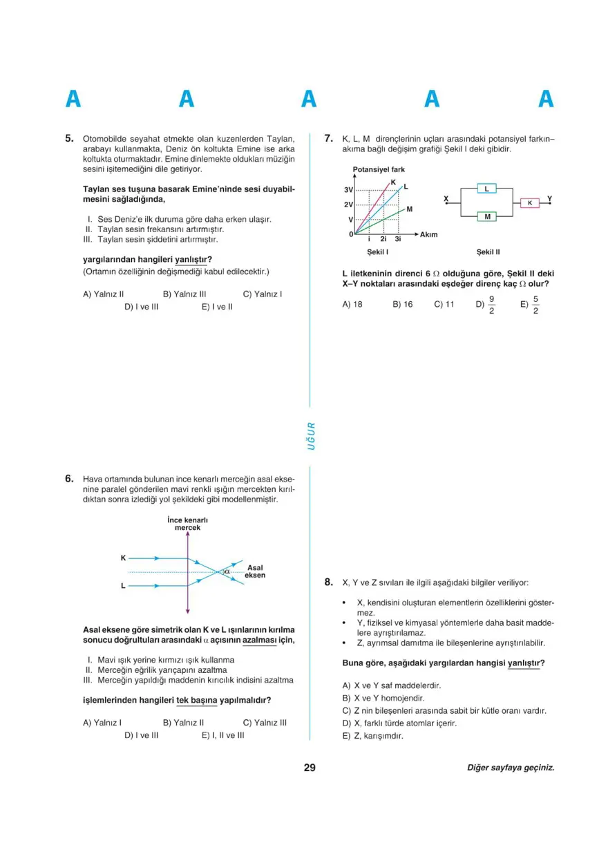 Uğur Okulları YKS - TYT deneme sınavı 28