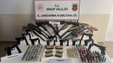 Sinop'ta silah ve mühimmat kaçakçılığı operasyonu: 11 gözaltı