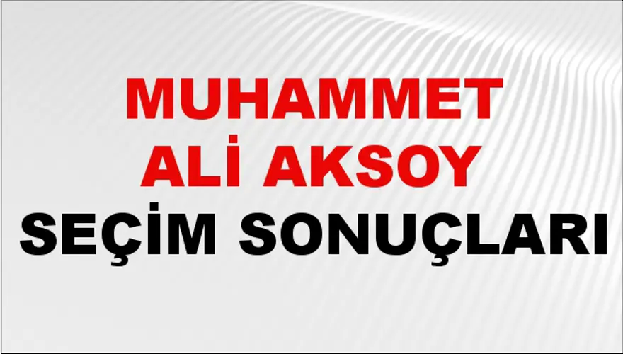 Muhammet Ali Aksoy Seçim Sonuçları - 31 Mart 2024 Yerel Seçim Sonuçları 