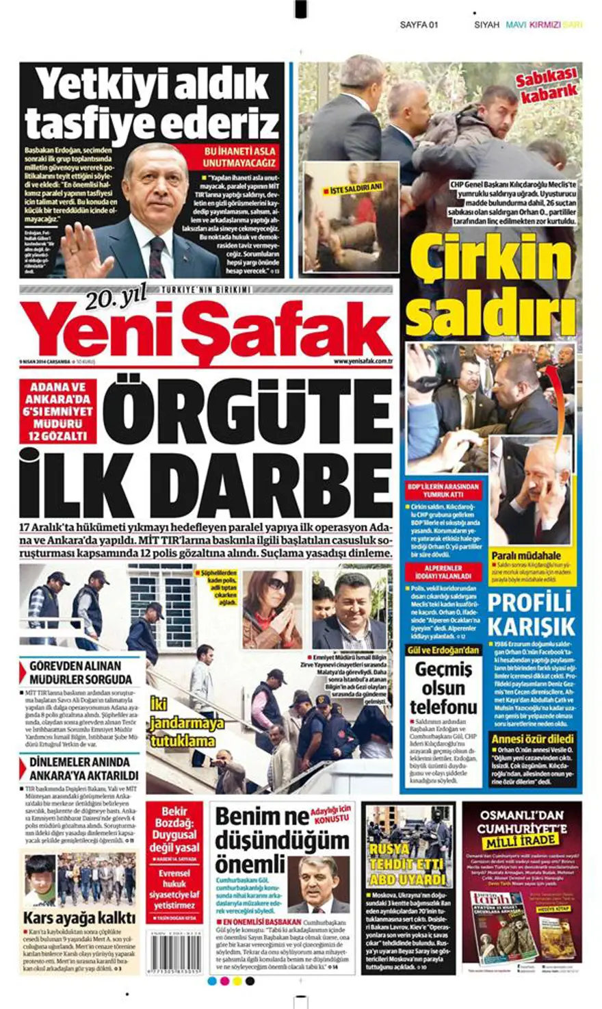 Günün gazete manşetleri - 9 Nisan 2014 7