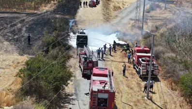 Seyir halindeki tanker alev alev yandı