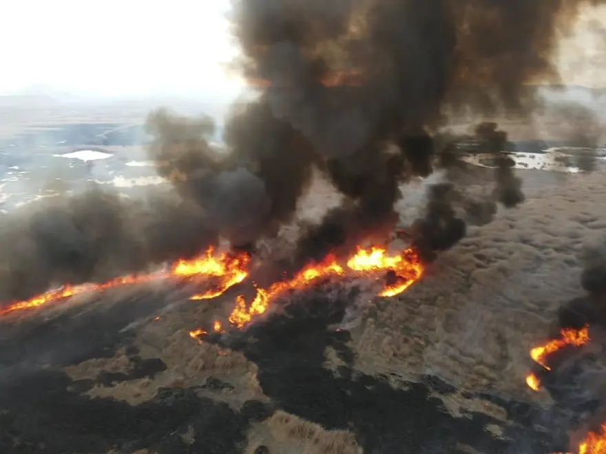 Sultan Sazlığı Milli Parkı'ndaki yangın söndürüldü 4