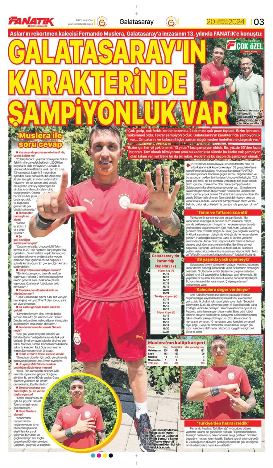 "Montella kalıyor yabancı kuralı değişiyor" (20 Temmuz 2024 spor manşetleri) 16 "Montella kalıyor yabancı kuralı değişiyor" (20 Temmuz 2024 spor manşetleri) 16