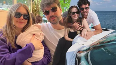 Eda Ece ile Buğrahan Tuncer'in tekne keyfi