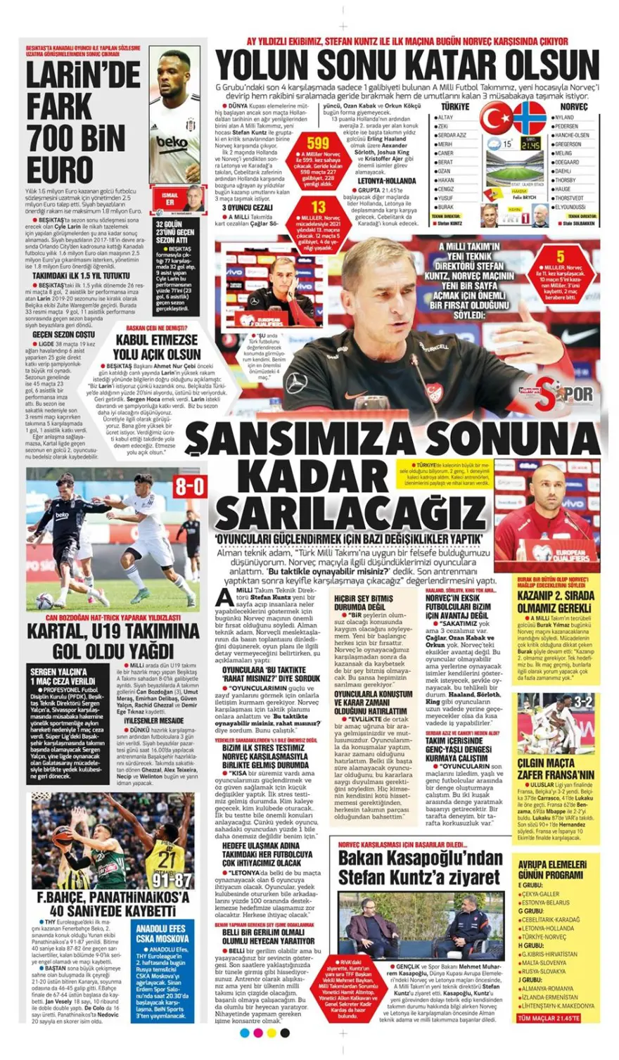 Günün spor manşetleri (8 Ekim 2021) 20