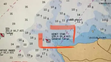 Bozcada açıklarında kargo gemisi karaya oturdu