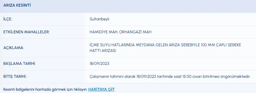 İstanbul'un 8 ilçesinde su kesintisi: Sular ne zaman gelecek? (18 Eylül İSKİ su kesintisi listesi) 2