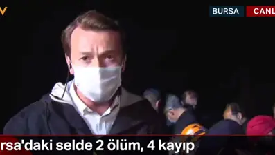 NTV ekibi Kestel'de sel felaketinin yaşandığı yerde