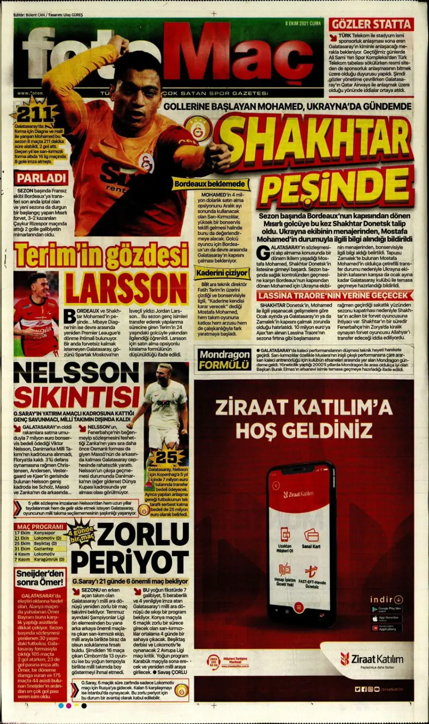 Günün spor manşetleri (8 Ekim 2021) 25