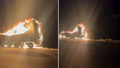 Motorundan tutuştu, alev topuna döndü