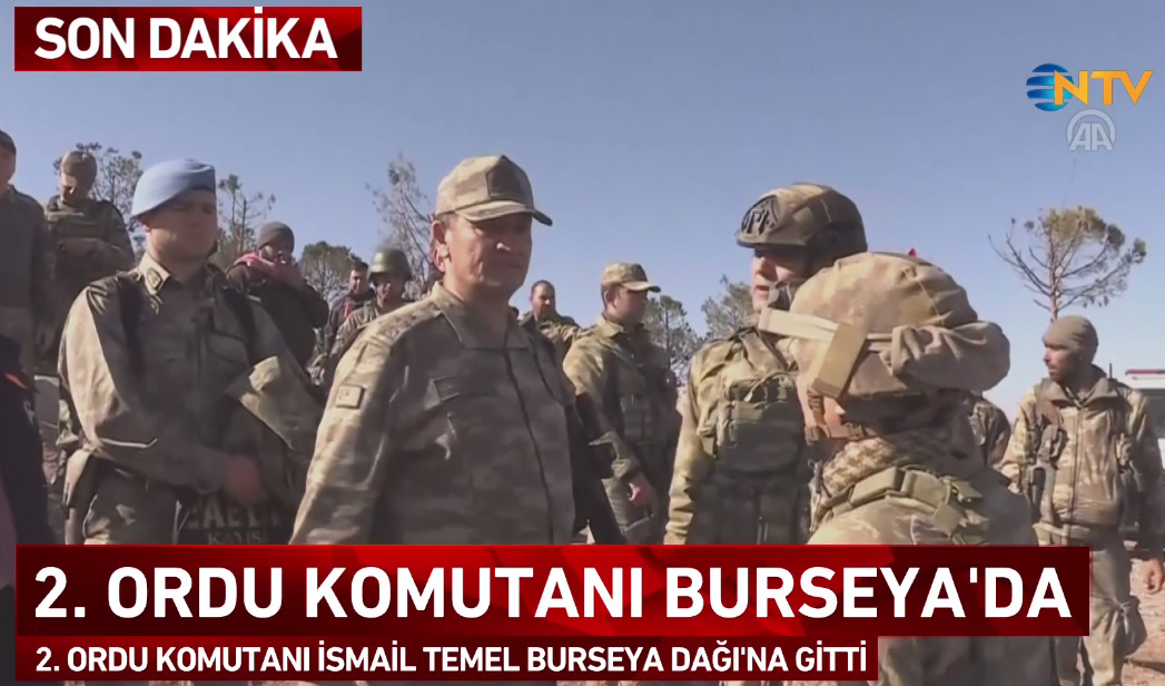 2. Ordu Komutanı İsmail Temel Burseya Dağı'nda