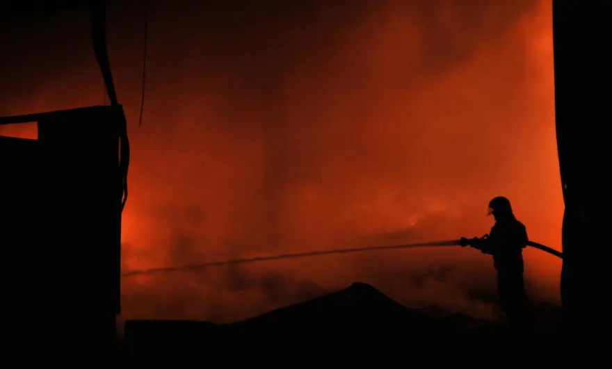 Bursa'da su dolum tesisinde yangın 