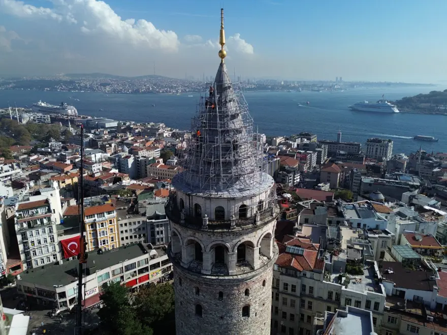 Galata Kulesi’nin külahı restore ediliyor 