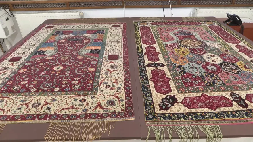 500 yıllık saray seccadeleri görücüye çıkıyor. "İğneyle kuyu kazarak yapıyoruz" 1