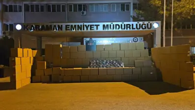 Karaman'da operasyon: 3 milyon 300 bin makaron ele geçirildi