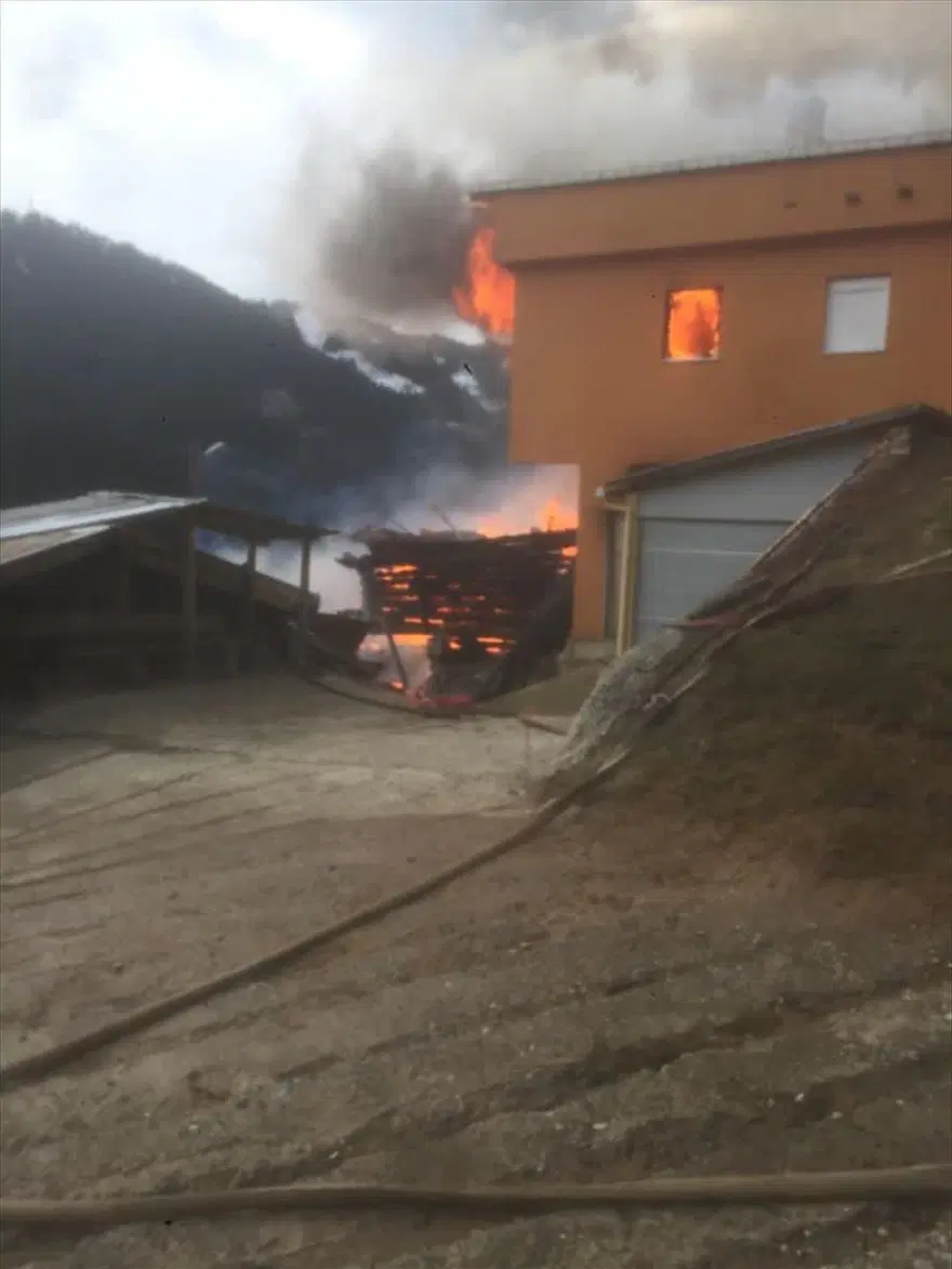 Rize'de Gölyayla köyünde çıkan yangına müdahale devam ediyor: 9 ev zarar gördü 2