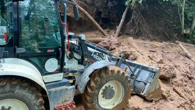 Rize'de sağanak sonrası heyelan