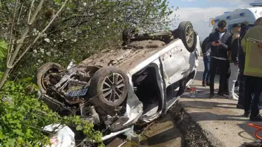 Bursa'da otomobil takla attı: 4 yaralı