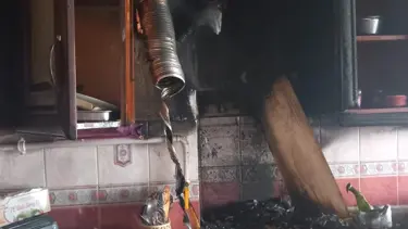 Patates kızartırken mutfakta yangın çıktı