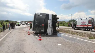 Konya'da yolcu otobüsü kazası: Yaralılar var