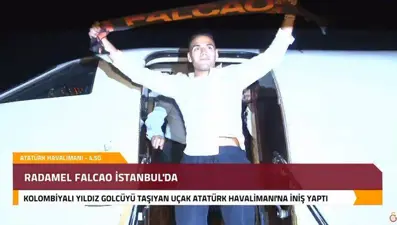 Falcao İstanbul'da (Havalimanından ilk görüntüler)
