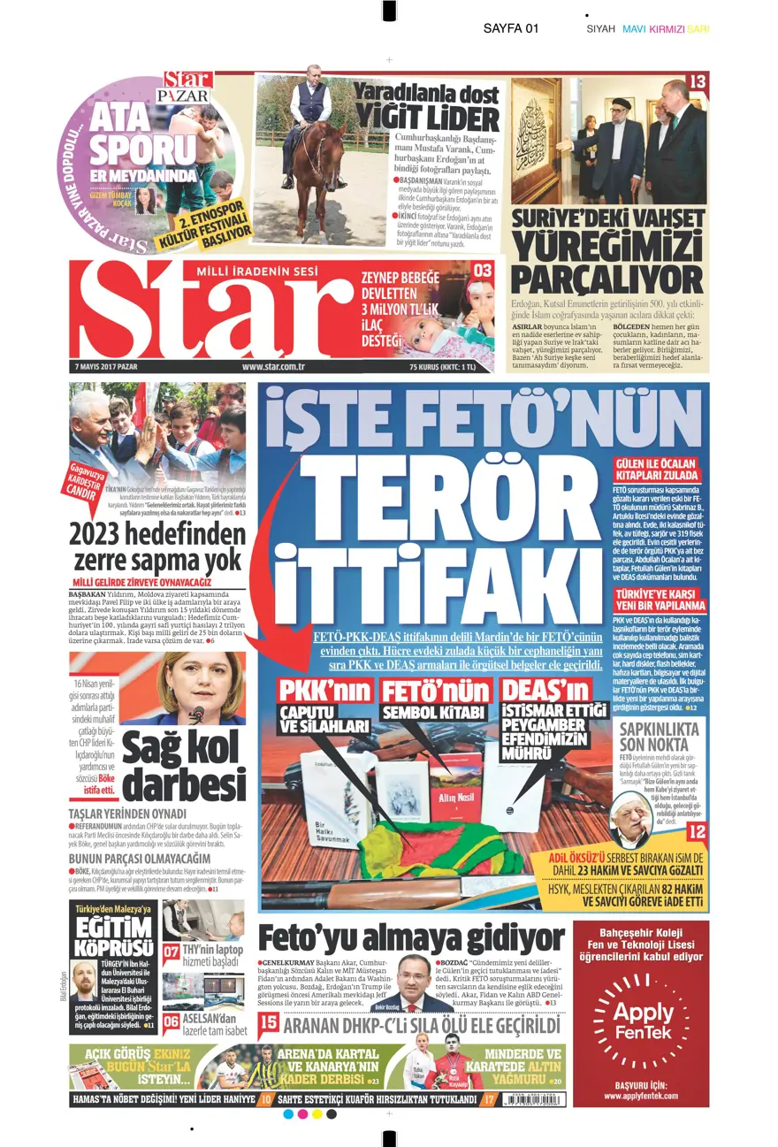 Günün gazete manşetleri - 07.05.2017 10