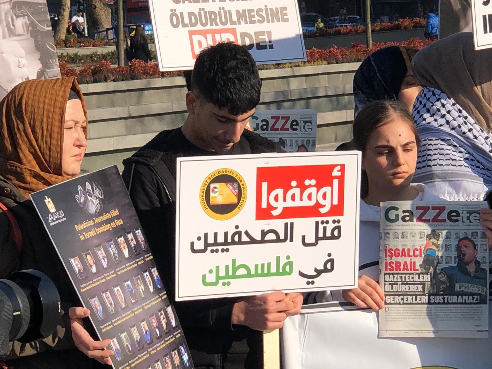 Filistin'de öldürülen gazeteciler anısına "GaZZete"
