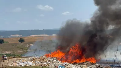Tuzla'da otluk alanda yangın