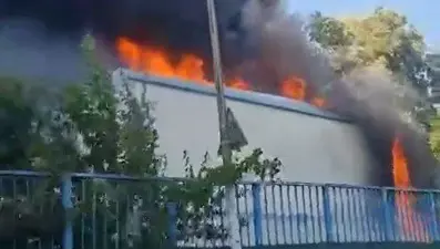 Pendik'te İSKİ'ye ait tesiste korkutan yangın